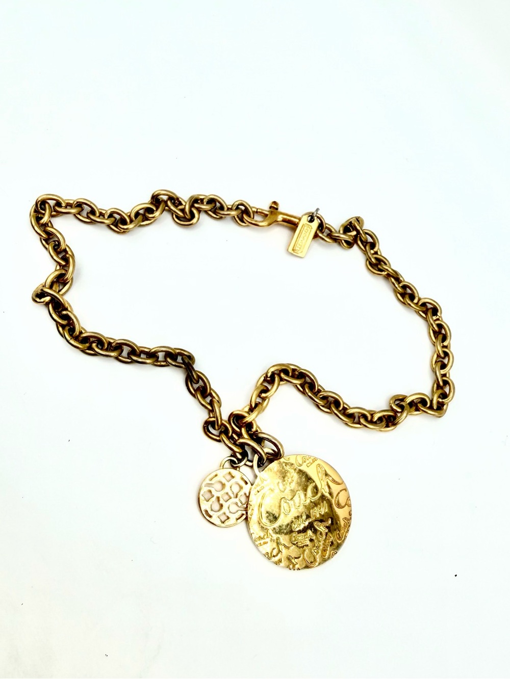 Coach Y2K Signature Pendant Necklace - Picture 1 of 3